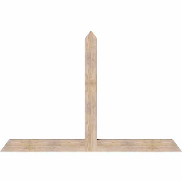 Ekena Millwork Portland Smooth Timber Gable Bracket, Douglas Fir, 84"W x 56"H x 5 1/2"D x 5 1/2"F, 16/12 Pitch GBW084X56X0606POR00SDF - main
